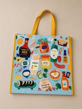 Korean food reusable tote bag
